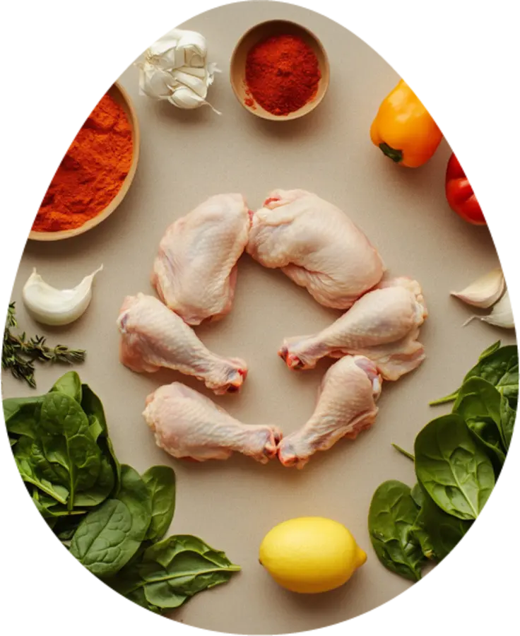 Presas de pollo